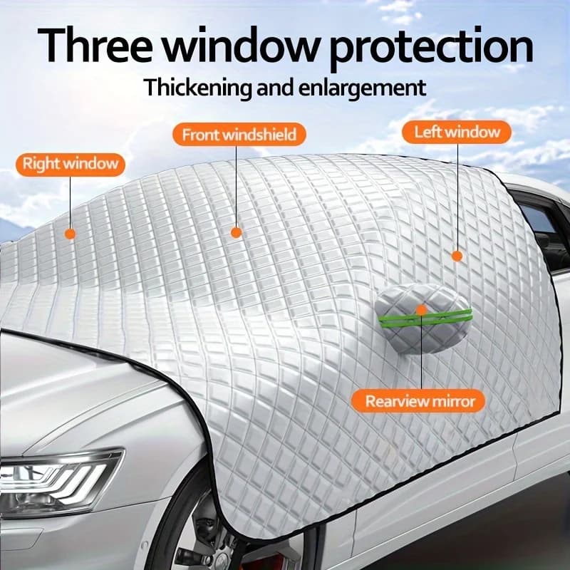 Copertura Parasole Anteriore per Auto SUV, Protezione Invernale/Estiva di Alta Qualità, Ultra Spessa, Antivento e Antineve