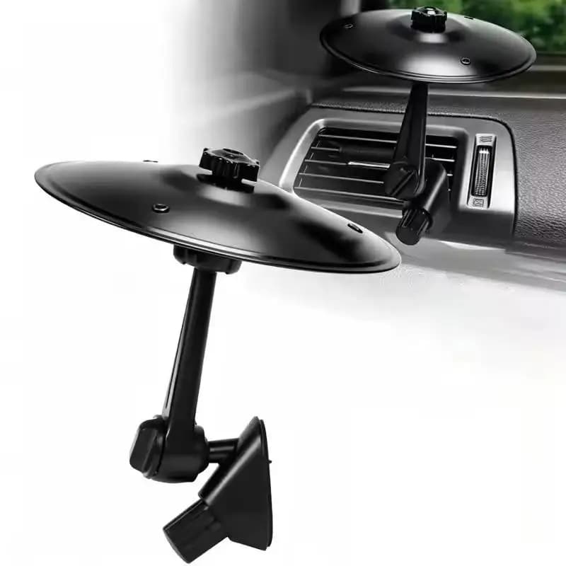 Clip-On Mini Air Vent Musical Drum Alloy Saucer Car Crash Cymbal Easy-Install Vehicle Crash Drums With Decorative Design