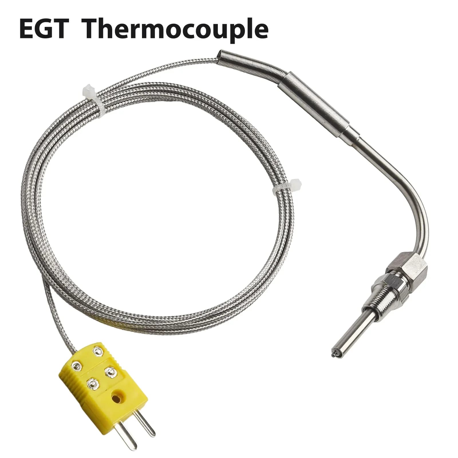EGT Tipo K Sonda di scarico termocoppia Sensori ad alta temperatura Filettature 1/8 "NPT Blocco pressione regolabile Mini connettore tipo K