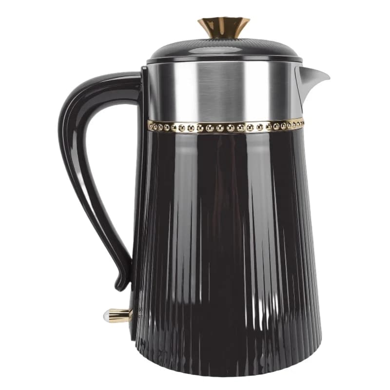 Large 2L Electric Kettle Matte Black 1800W Auto Shut Off Stainless Steel Hot Water Boiler Home Office EU Plug