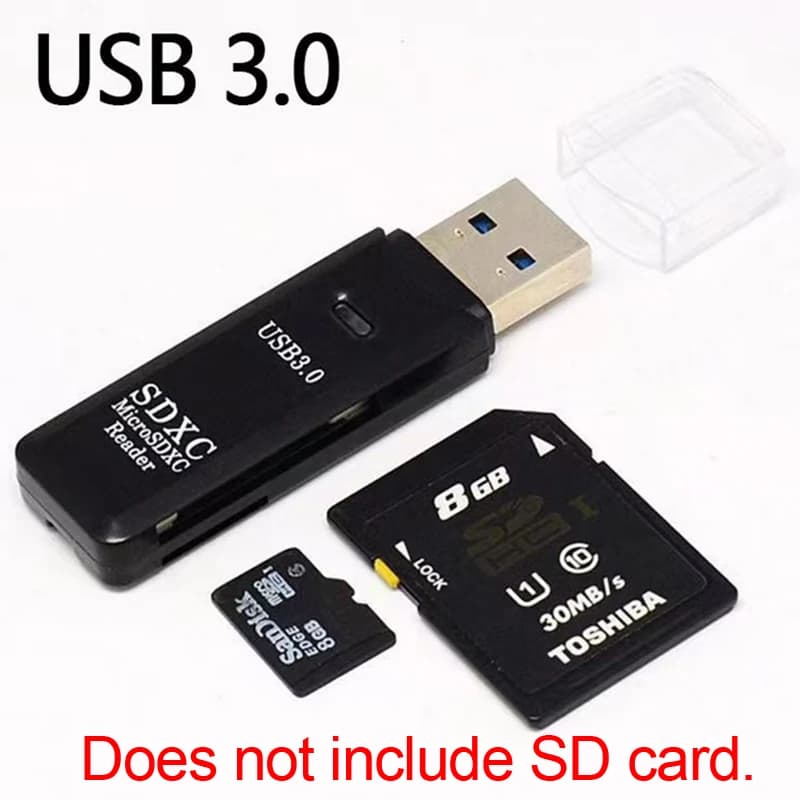 Multi Functional 2-in-1 High-speed USB 3.0/2.0 Card Reader Supports TF+SD Computer, Tablet Camera, Laptop, Car Mounted
