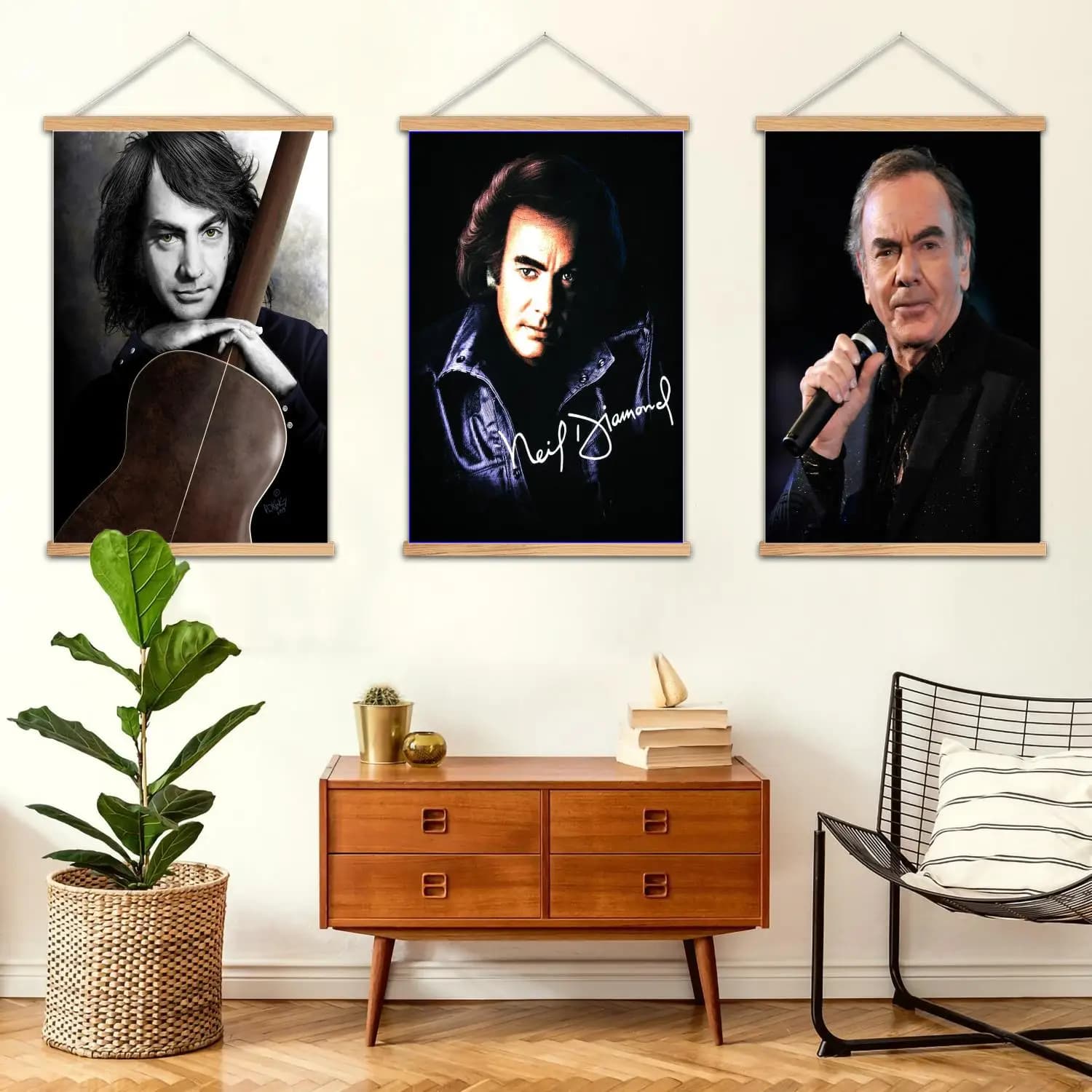 Neil Diamond Framed Wall Painting Canvas Art Poster, Wall Art Modern Family Bedroom Decor Poster, Pittura decorativa