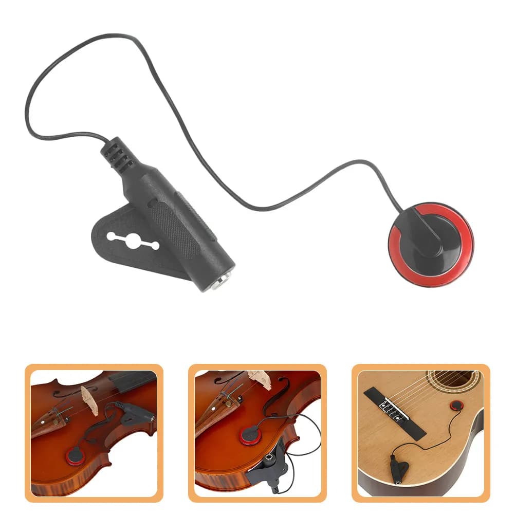 Pickup Acustico Senza Foratura per Chitarra, Violino, Ukulele - Microfono Piezoelettrico Versatile per Performance dal Vivo