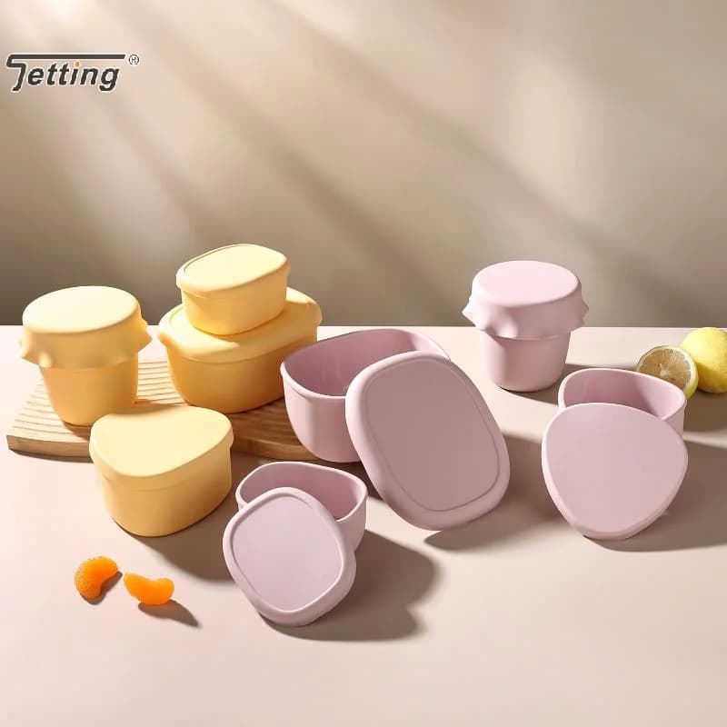Food Grade Silicone Lunch Box With Lid Leak Proof Food Container 200/250/300/600ML Microwave Oven Lunch Box Picnic