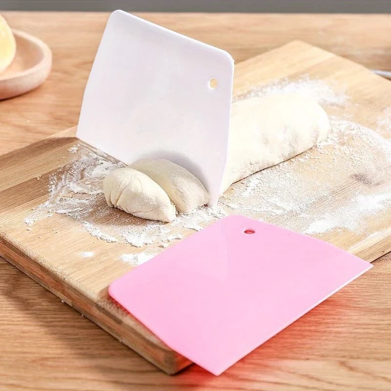 2pcs set trapezoidal cutting knife kitchen baking scraper thickened hard cake cream scraper slicing household dough