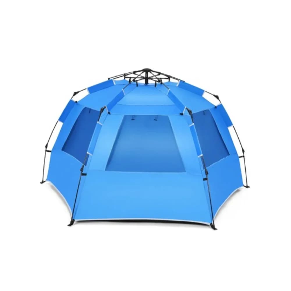 3-4 Person Easy Pop Up Beach Tent UPF 50+ Portable Sun Shelter with Sandbags, Zippered Windows, Carry Bag for Camping, Fishing, Outdoor Picnics