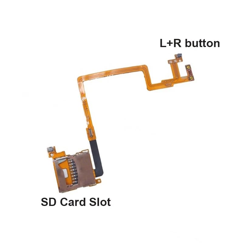 Slot per lettore di schede SD originale per Nintend DSi NDSi LR Spalla Sinistra Destra Modulo pulsante Cavo a nastro flessibile Riparazione Accessorio di ricambio