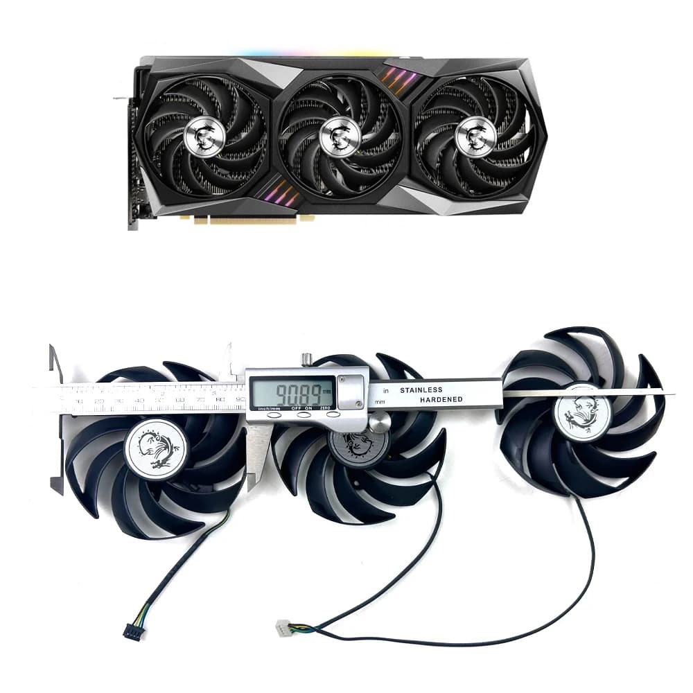 Nuova ventola di raffreddamento della scheda video GPU da 90 mm di raffreddamento per MSI GeForce RTX 3060 3070 3080 3090 3060Ti 3070TI GAMING X TRIO ventola della scheda grafica