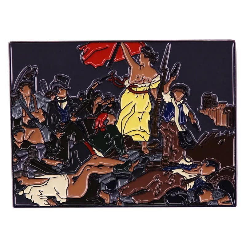 Liberty Leading The People Enamel Pin Eugene Delacroix Art Oil Painting Inspiration Badge July Revolution Commemorative Pin