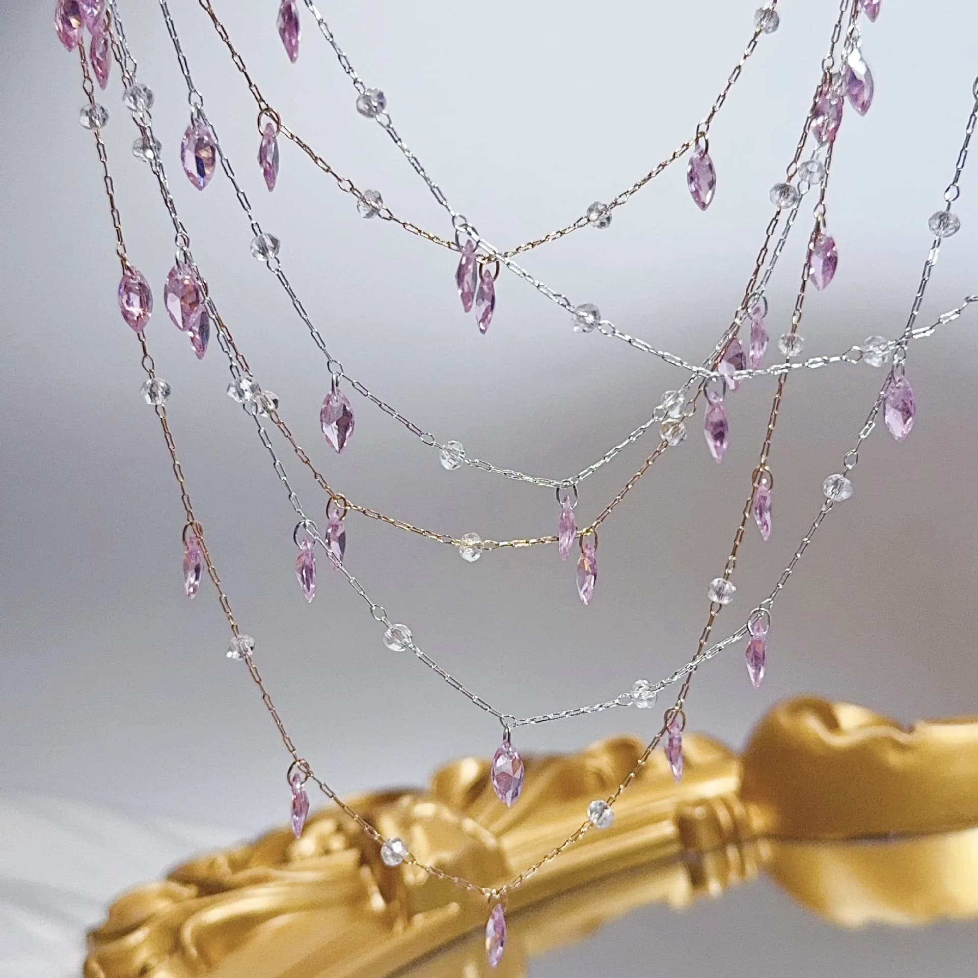 0.5/1/2 Metri Ritenzione del Colore Rosa Zircone Cristallo Catena di Rame Puro Per Il FAI DA TE Fatti A Mano Collana A Catena di Rame braccialetto accessori