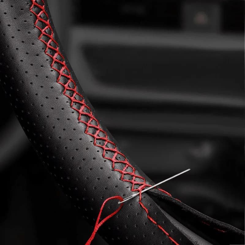 Coprivolante per interni auto in pelle traforata per Hyundai Santa Fe 2006 2007 2008 2009 2010 2011 2012