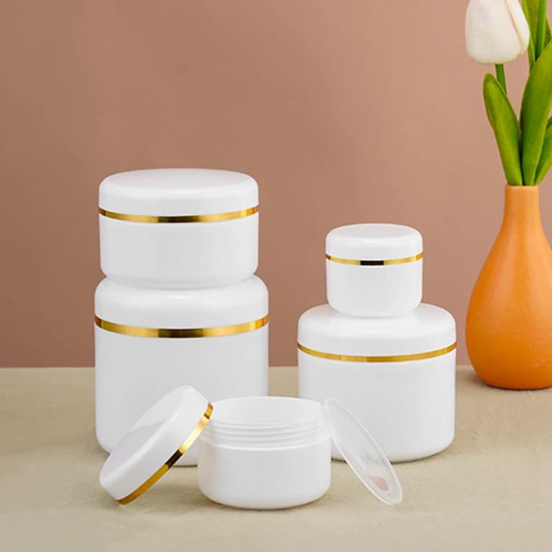 Jars with Lids Plastic Bottle Cream Container for Cosmetics Wholesale Small Pot Jar Empty Lip Gloss Boxes Refillable Gel Cans