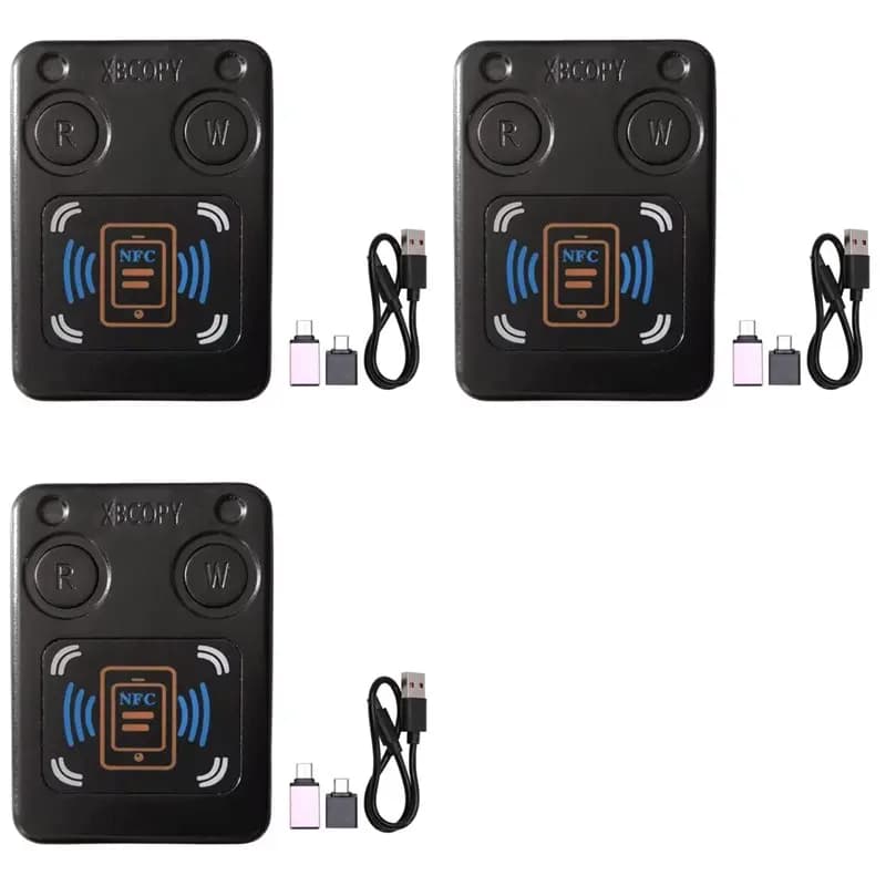 Consegna in 24 ore 3X NFC RFID Smart Chip Card Reader Copiatrice ID IC 13.56Mhz 125Khz 250Khz 375Khz Senza contatto RFID Token Clone Dupl