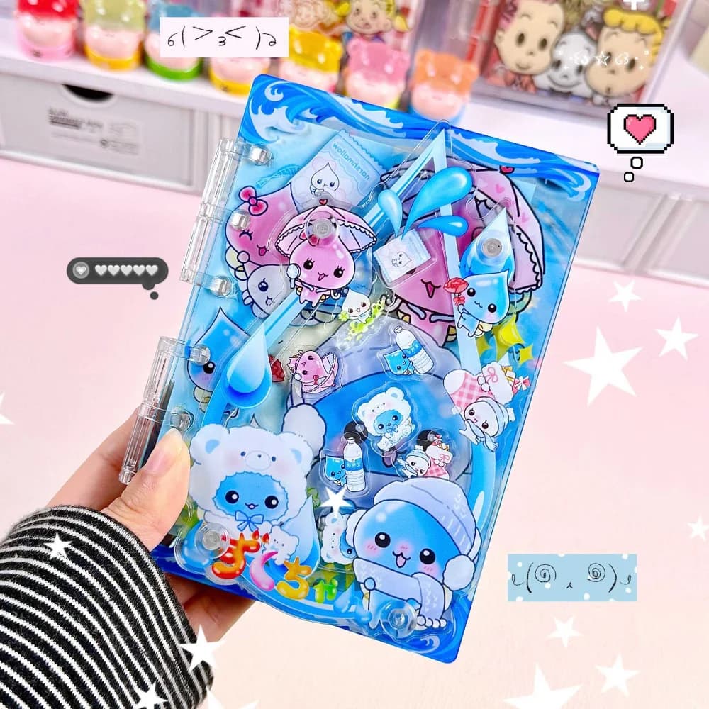 Original Cartoon Shizuku-Chan Cute A7 Acrylic Anime Loose Leaf Edition Shake Notebook Woman Student Creativity Birthday Gift