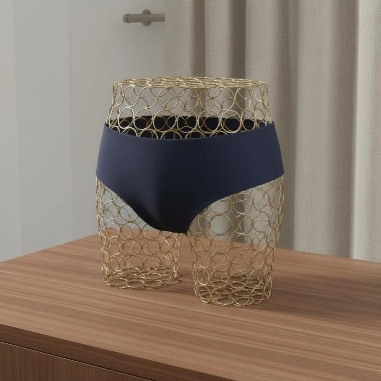 Iron Underwear Display Form Sturdy Wire Lingerie Mannequin Welded Wire Bust and