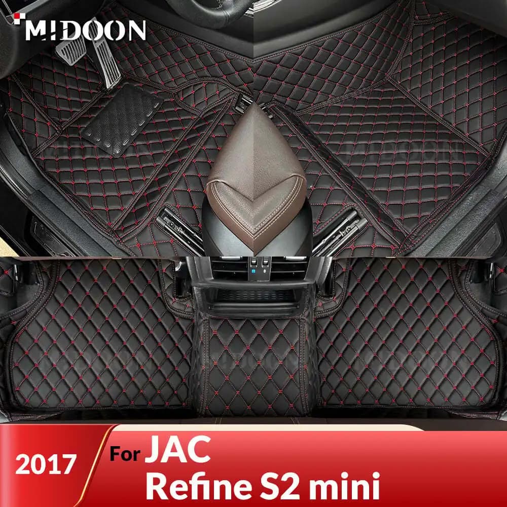MIDOON Tappetini per auto per JAC Refine S2 mini 2017 Tappetini per auto personalizzati Copertura per tappeti per automobili Accessori interni