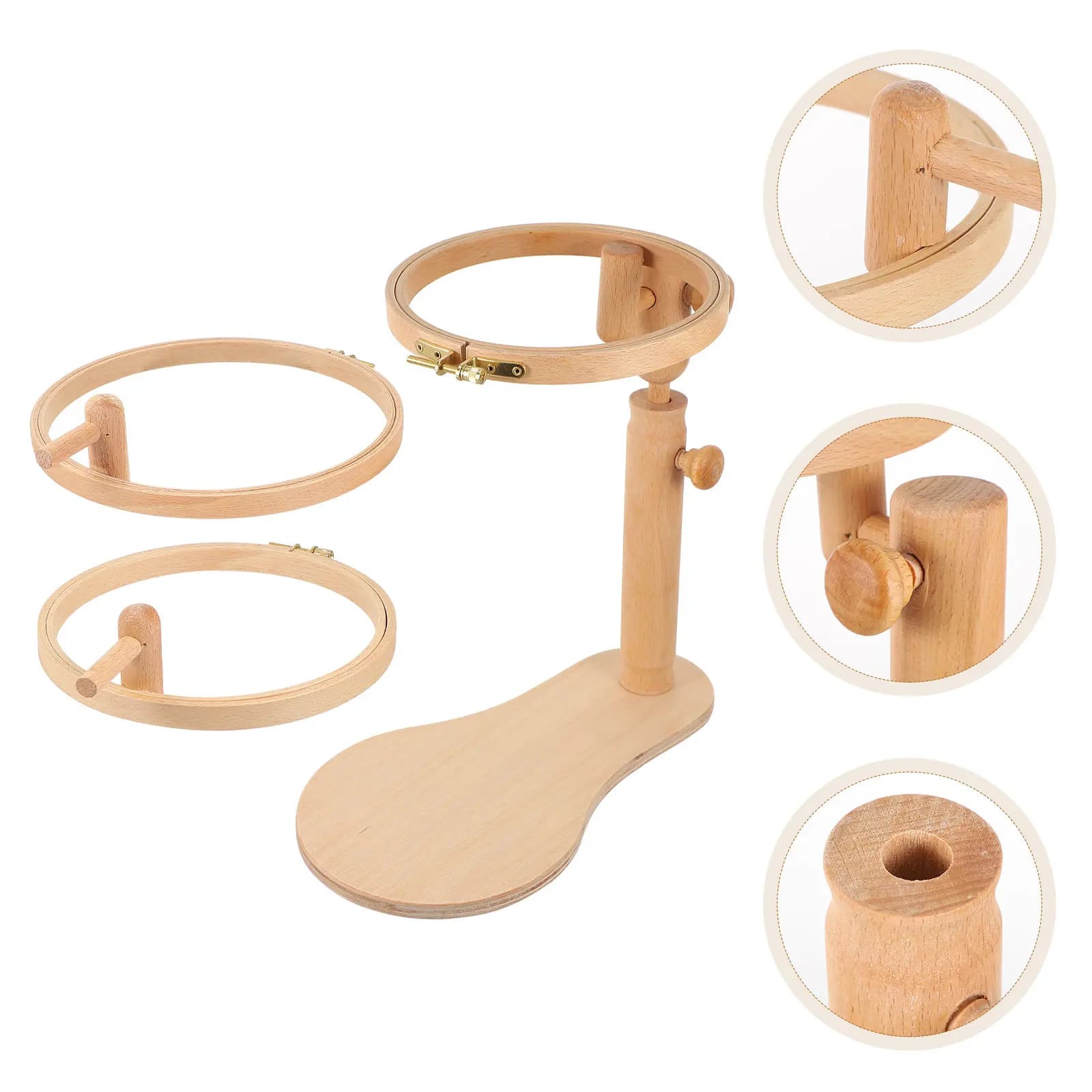 Set di Supporto Regolabile per Ricamo in Legno, Telaio Rotante per Punto Croce, Strumento per Cucito Domestico, Accessori per Ricamo