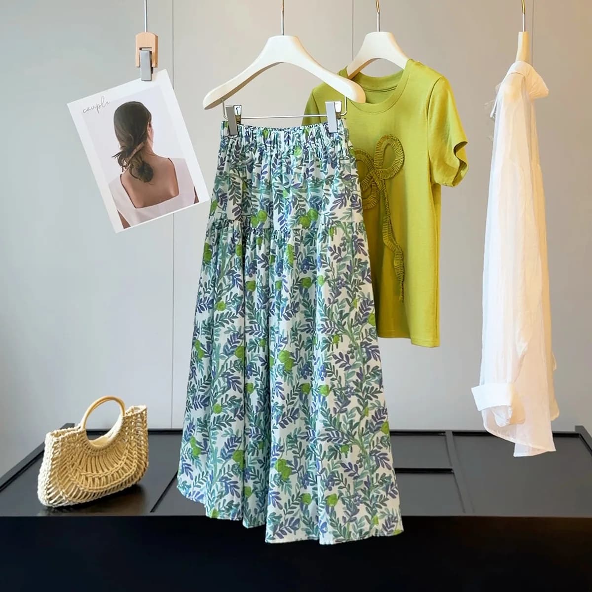 Seoulish Vintage Floral Printed A-Line Skirts Women 2026 New Summer Elegant High Waist Casual Mid Length Long Skirt Beach Female