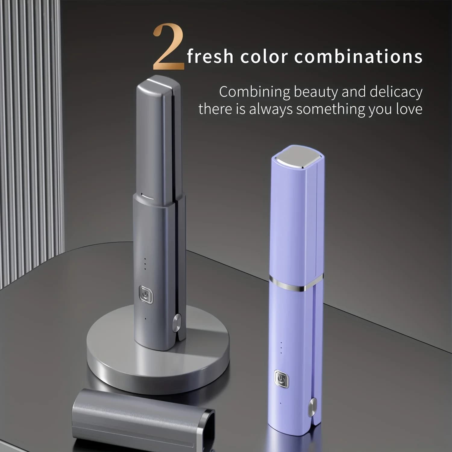 Wireless‑charging portable negative‑ion 2‑in‑1 hair straightener and curler, 2600‑mAh ceramic hair‑straightener and curling‑iron combo, portable styling tool, heat‑resistant material, hair‑dressing tool, gifts for beauty‑lovers and travellers, Christmas