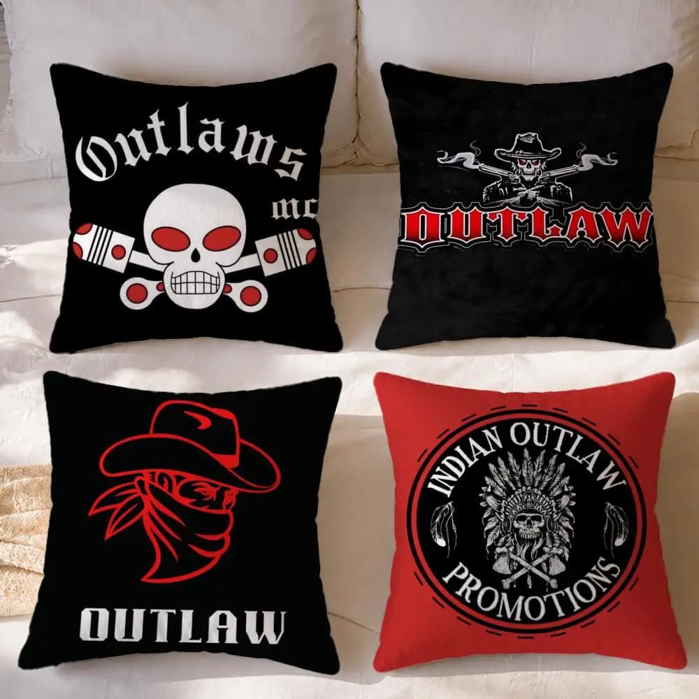 Street o-o-Outlaw MoscoW Cushion Cover Short Plush Cushion Cover Double Sided Print Washable Sofa Pillowcase Home Decor Gift