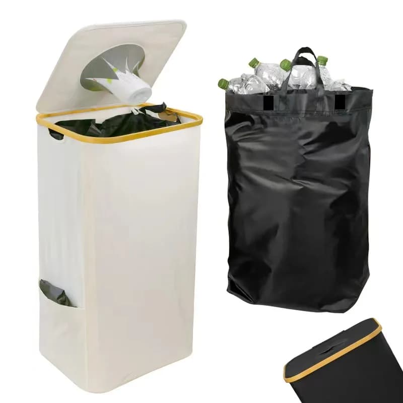 Portabottiglie riutilizzabile con 2 borse per il trasporto per la raccolta di Empties e stoccaggio dei rifiuti in vetro per il cestino della borsa della bottiglia delle bottiglie di deposito