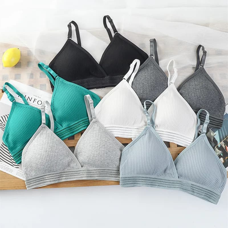 Reggiseni push-up per donna Reggiseno senza ferretto Intimo con scollo a V Lingerie imbottita a 3/4 tazze Intimo comfort femminile