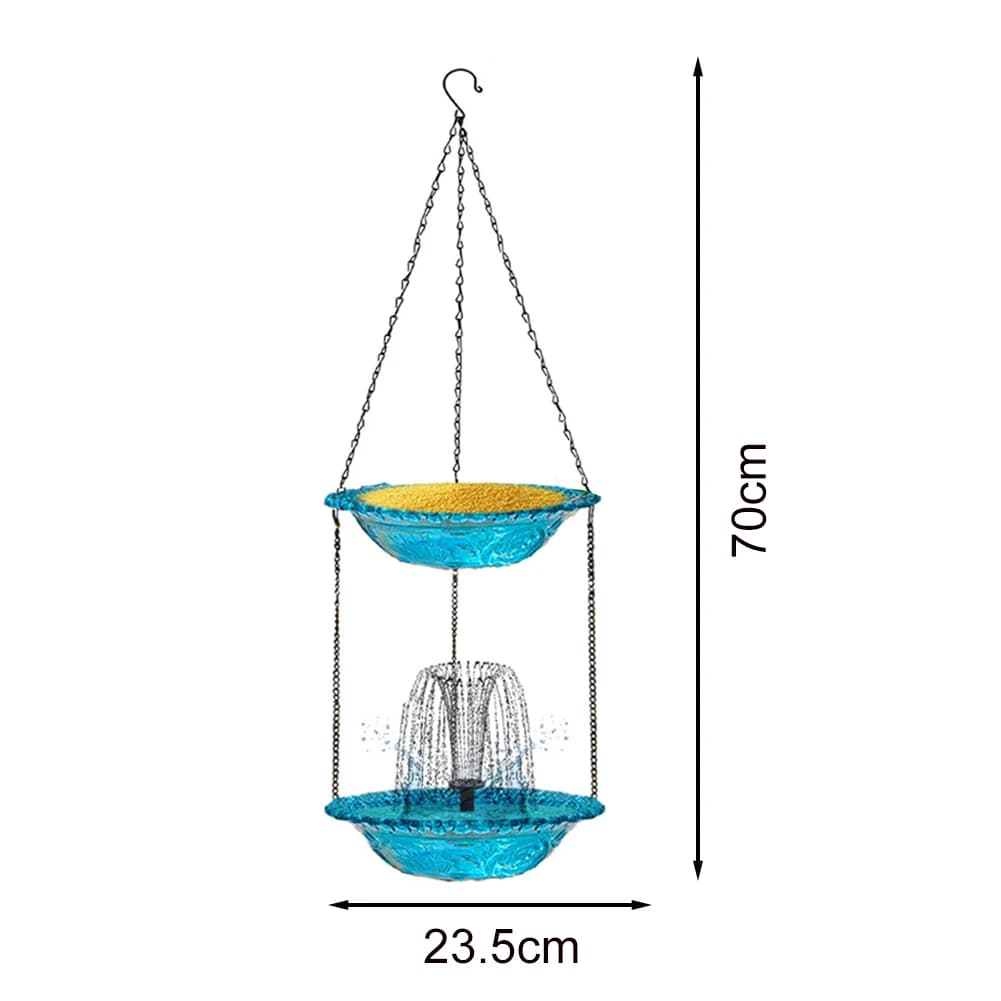 Decorazione da Giardino: Mangiatoia per Uccelli Solare per Giardino e Patio, Viola, Alimentata a Energia Solare con Pannello Monocristallino 7V 1.2W