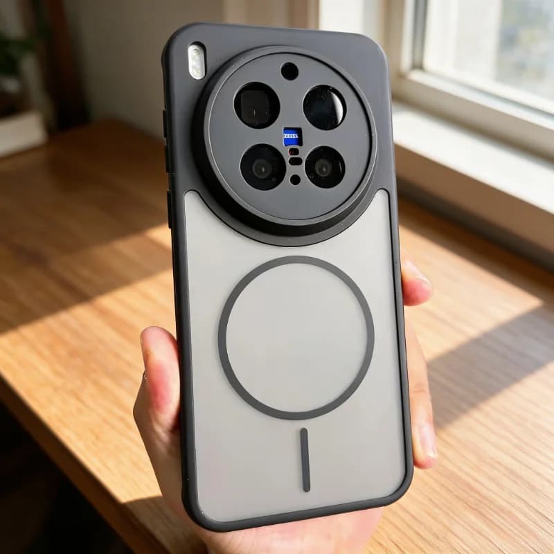 For Vivo X300 X200 Ultra Pro X300s X200s Case Magnetic Side Heat Dissipation Holes Acrylic Cover Shockproof For Magsafe Funda