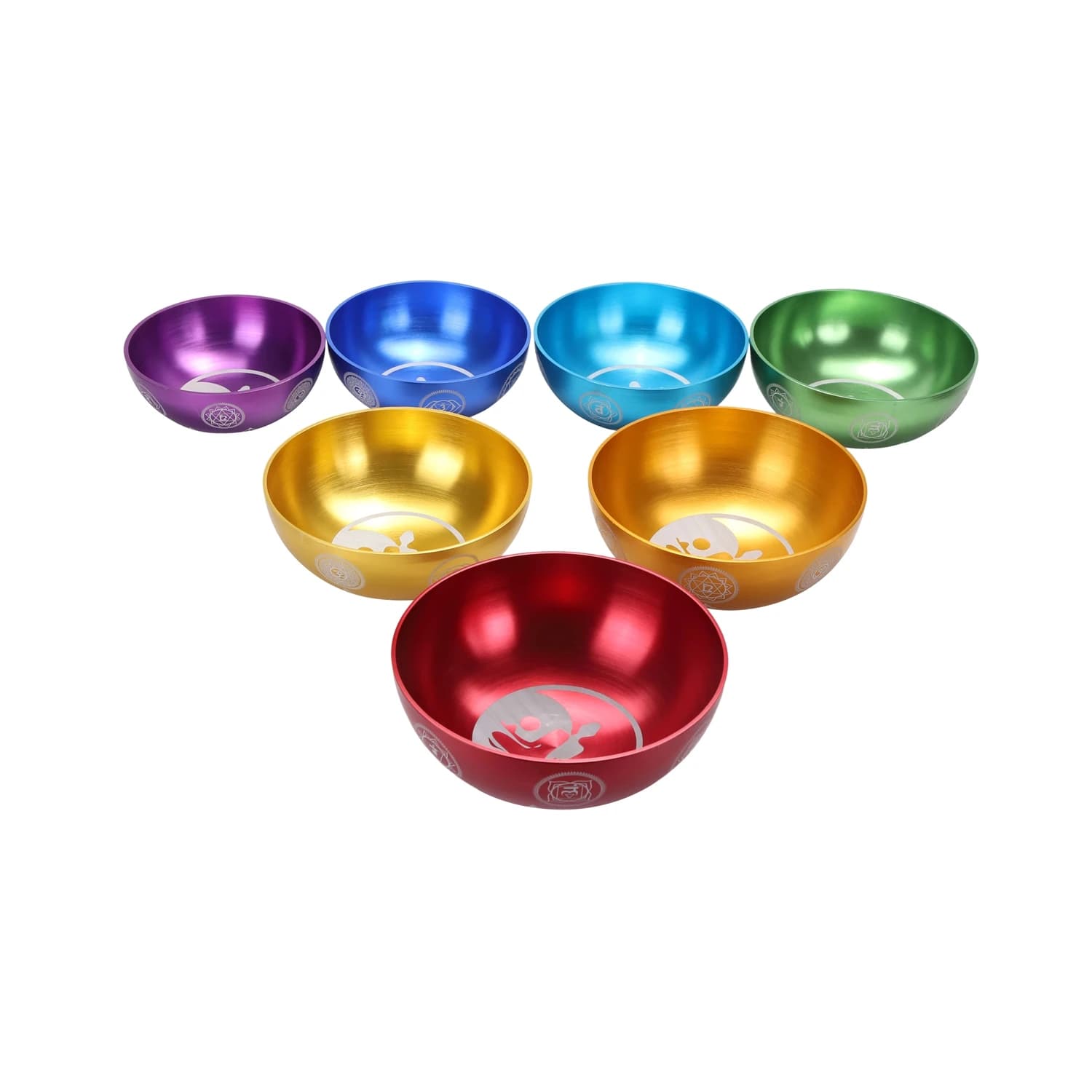 Singing Bowls 7 Chakra Healing Set at Octave 4 of Schumann Frequency Therapy for Sound Healing Bath Ideal