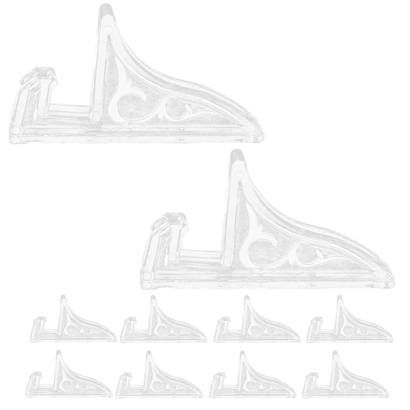 10Pcs Smooth Edge Plastic Display Stand Frame Holder for Picture Frames Quicksand Paintings Certificates Phones Desktop Use