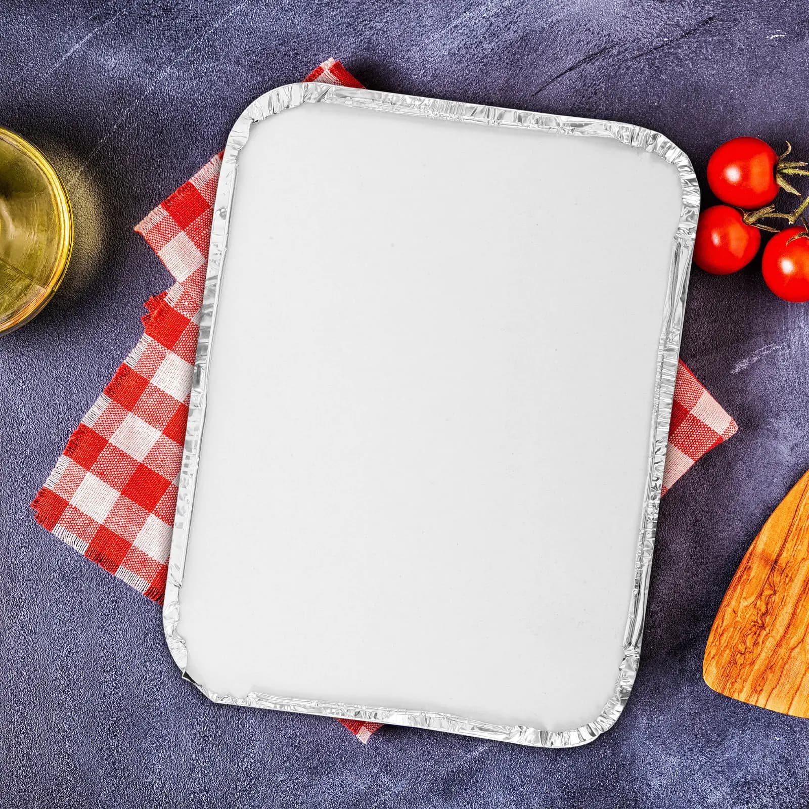 20 Contenitori in Alluminio per Alimenti 23x18x3 cm, Vaschette a 3 Scomparti con Coperchio per Preparazione Pasti, Catering e Conservazione Cibo da Asporto
