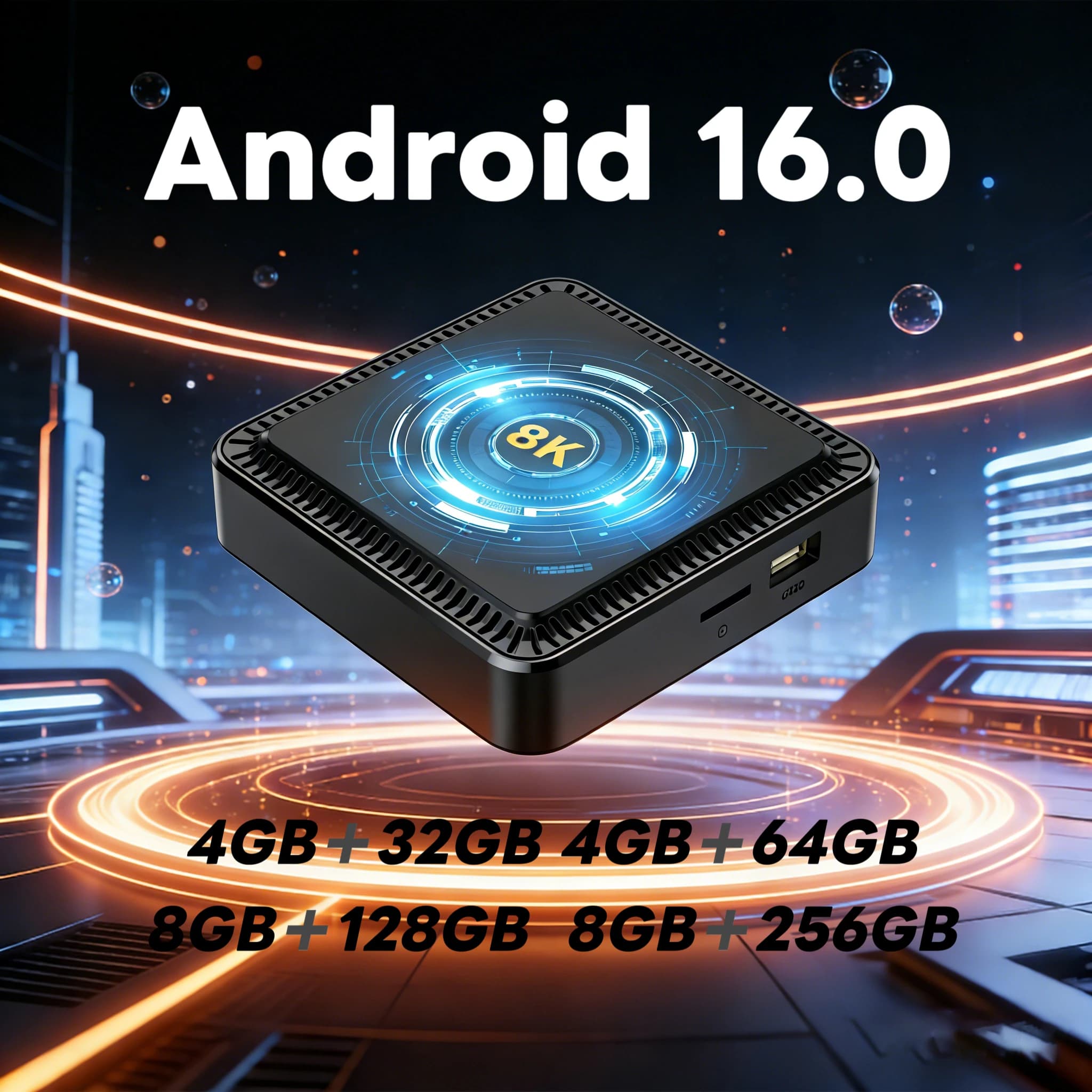 Android TV box 16 8GB+256GB Allwinner H618 Q19 with Google Assistant, Video 8K, Bluetooth 5.4, Ultra Fast Multimedia Reader