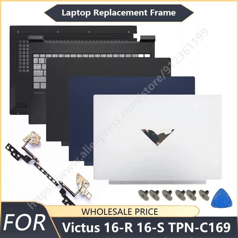 NUOVO Per HP Victus 16.1 pollici 16-R 16-S TPN-C169 LCD Del Computer Portatile Della Copertura Posteriore Lunetta Anteriore Palmrest Fondo Della Cassa di Ricambio tastiera cerniera