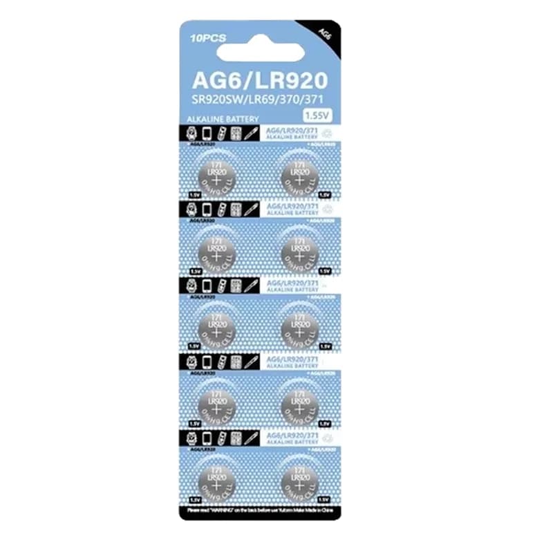 2-10PCS AG6 LR921 Batterie a bottone SR920SW LR920 LR69 171 370A 371A SR921 1.5V Batteria a bottone alcalina