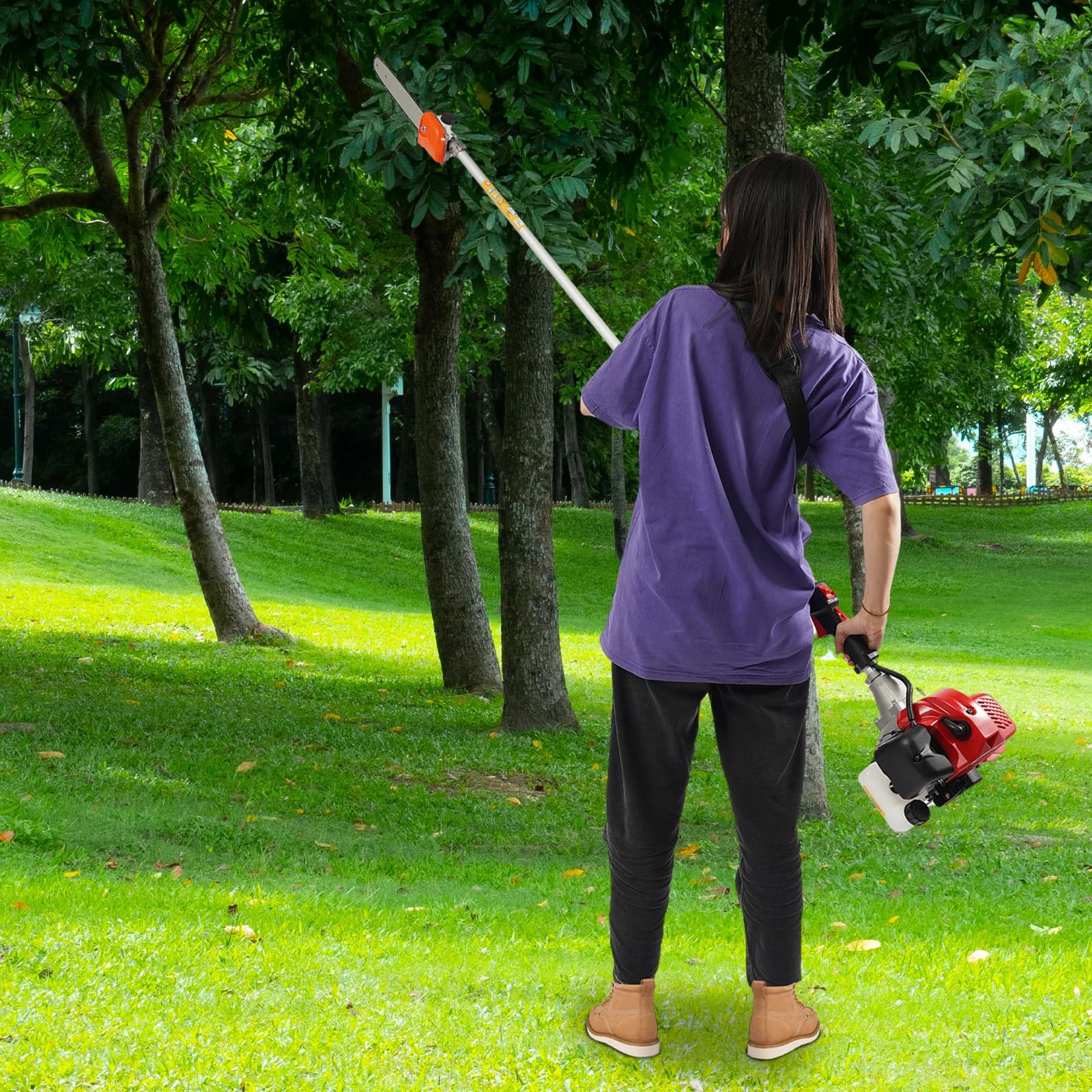 NEW 12 "Gas Trimmer Saw Trimmer for Trees Motosega Powered Pole Gas Saw Powered Potator Tree Copper Potting Shears Potting Tool