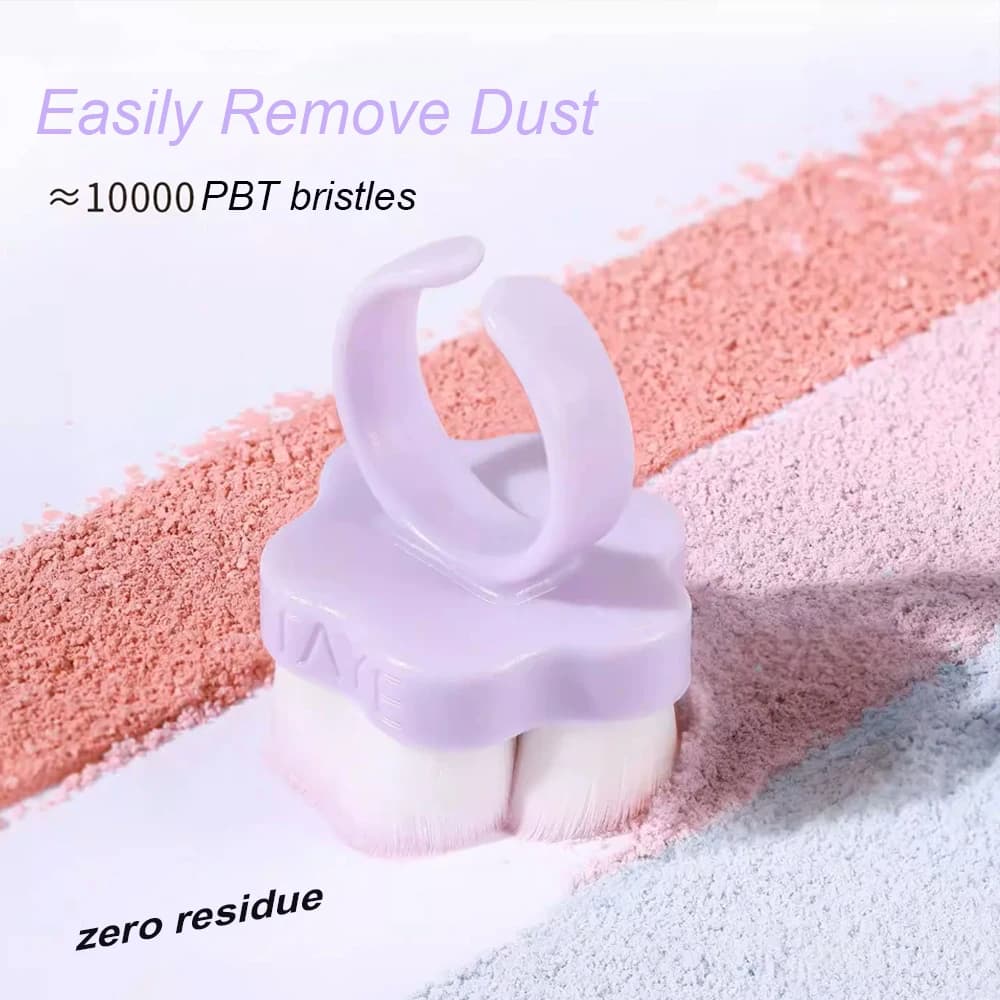Nuovo Pennello per Unghie 3D a Forma di Zampa di Gatto, Rosa e Viola, Design Kawaii ad Anello, Morbido e Fine, Strumento di Pulizia alla Moda