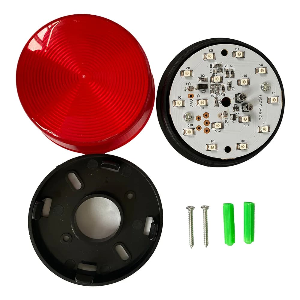 Lampada di allarme flash a luce LED AC/DC 12V 24V 220VAC per apricancello scorrevole a battente/cancello del barriera