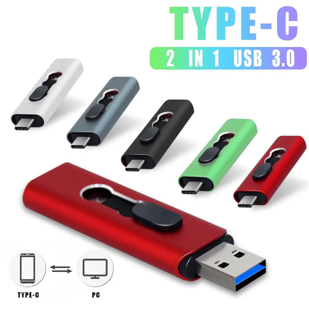 Capacità reale Multifunzionale OTG 3 IN 1 tipo-c Chiavetta USB pendrive 128GB cle 3.0usb stick 32/64 GB Pen Drive per telefono