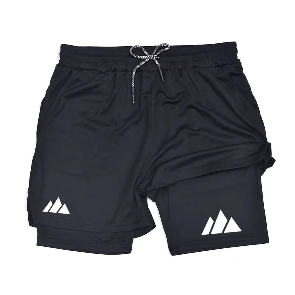 Pantaloncini Sportivi da Uomo 2026, Stampati, Doppio Strato, Asciugatura Rapida, per Basket e Fitness JW122