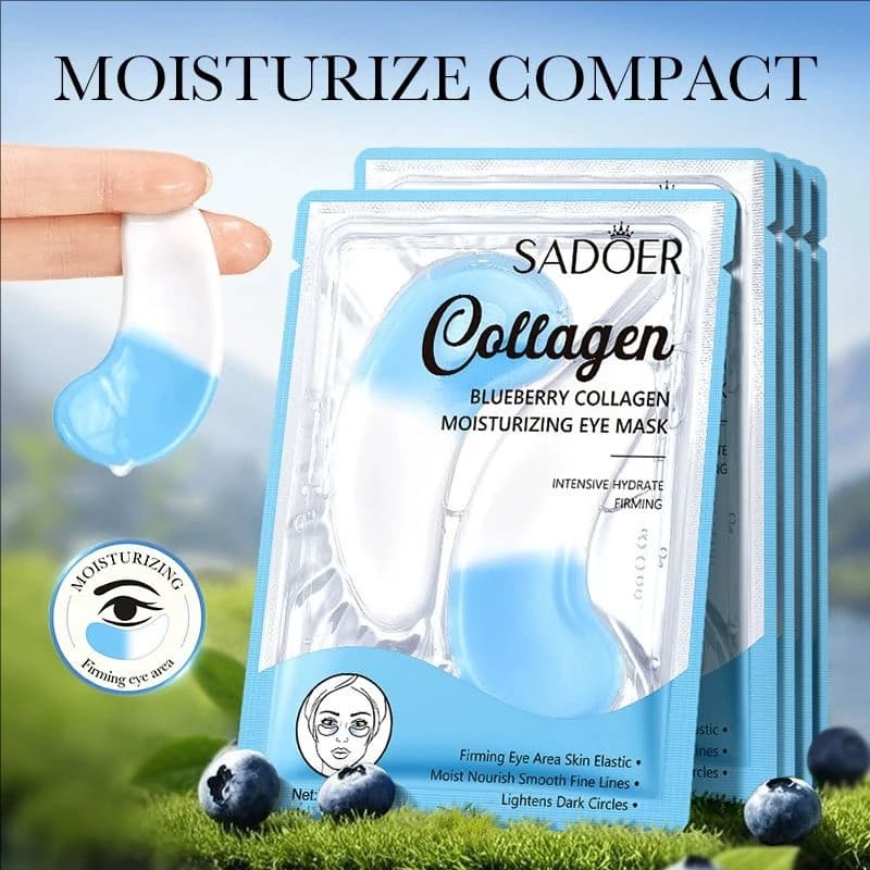 10Pairs Blueberry Crystal Collagen Eye Mask Anti Dark Circles Removal Eyes Bags Moisturizing Firming Eye Patches Eyes Skin Care