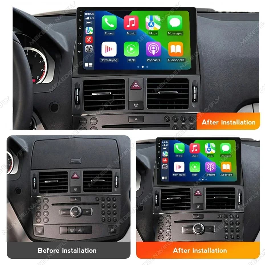 9 ''Auto 2DIN Radio Stereo per Mercedes Benz Classe C3 W204 S204 2006-2011 Wireless Carplay Android Auto GPS IPS Lettore Multimediale