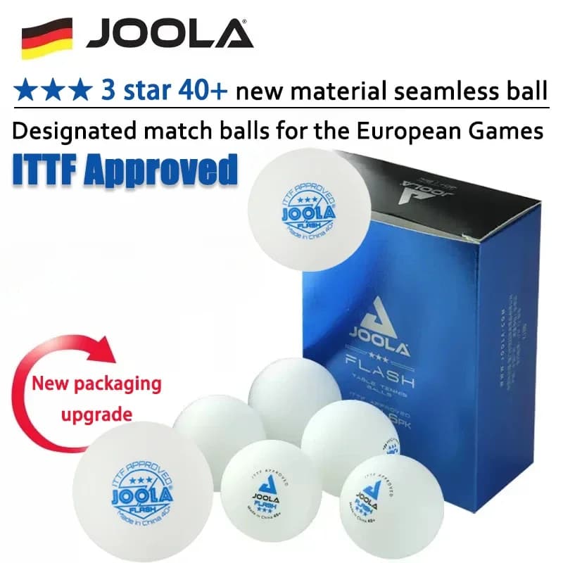 Palline da ping pong originali JOOLA 3 Star in ABS, nuovo materiale 40+, palline da ping pong professionali senza cuciture, approvate ITTF