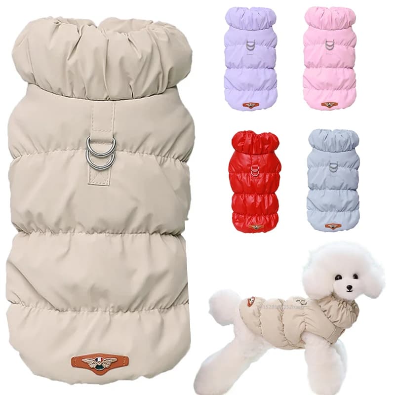 Morbido e caldo vestiti per cani inverno imbottito cucciolo di gatto cappotto giacca per cani di piccola taglia media Chihuahua Bulldog francese barboncino gilet vestito per animali domestici