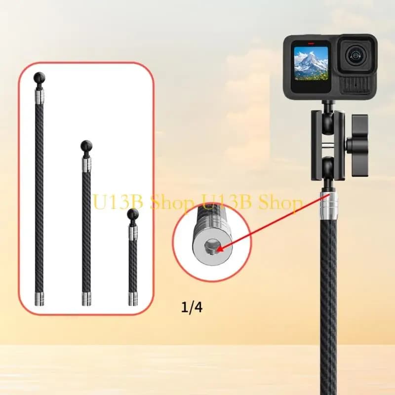 U13B Carbon Fiber Camera Linkage Rod With Ball Head For Tripods And Monopod Use