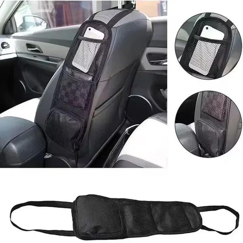 Organizer laterale per seggiolino auto, borsa da appendere per riporre i sedili dell'automobile, portabottiglie multitasche per camion, supporto per telefono per seggiolino auto con tasca in rete