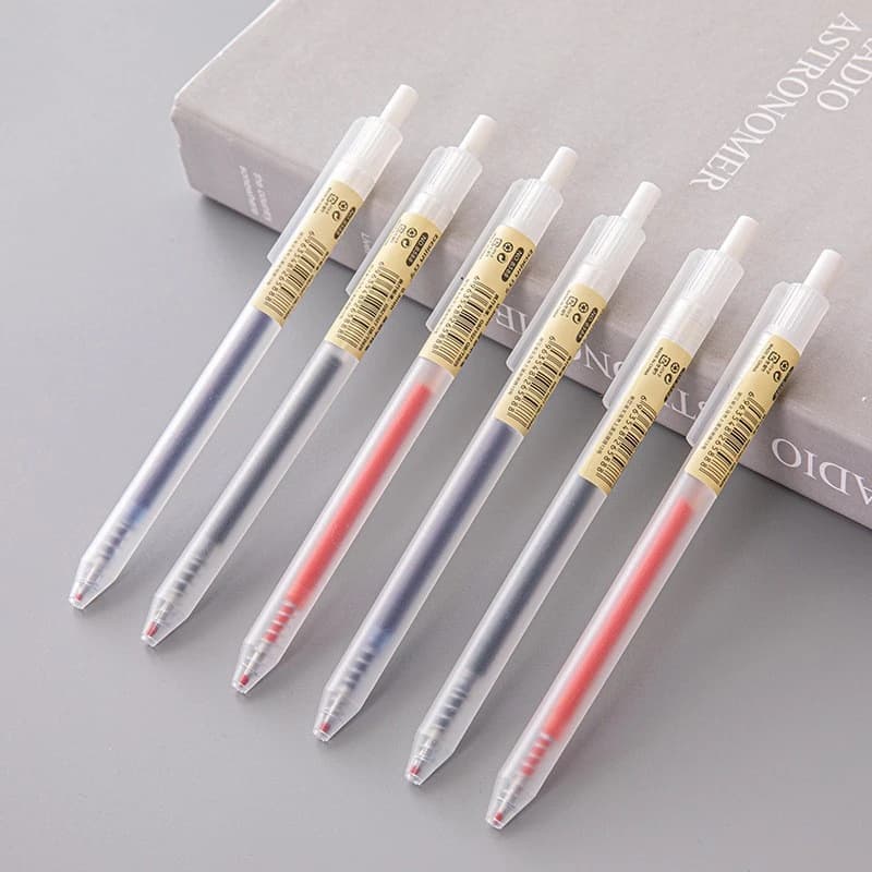 6/10 Pz 0.5mm Penne Gel Retrattili Set Nero/blu Inchiostro Penna A Sfera Scrittura Ufficio Affari Firma Materiale Scolastico di Cancelleria