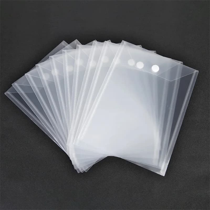 10-piece Set 7*9.4inch Magic Sticker Stick-up Transparent Portable Storage Bag Used To Store Dies Stamps Template Card Cover