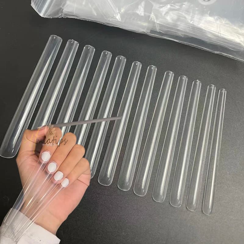 120 Pz 10XL Quadrato Dritto Extra Lungo Punte Del Chiodo Del Gel Copertura Completa Acrilico Unghie Finte Gel di Lusso Presse sulle Unghie Manicure Salon Fornitura