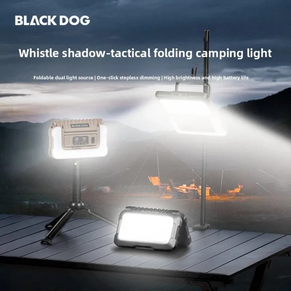 Blackdog Interruzione di corrente da campeggio esterna Illuminazione domestica Luci esterne Luci per tende Luci di emergenza a lungo raggio Luce ambientale