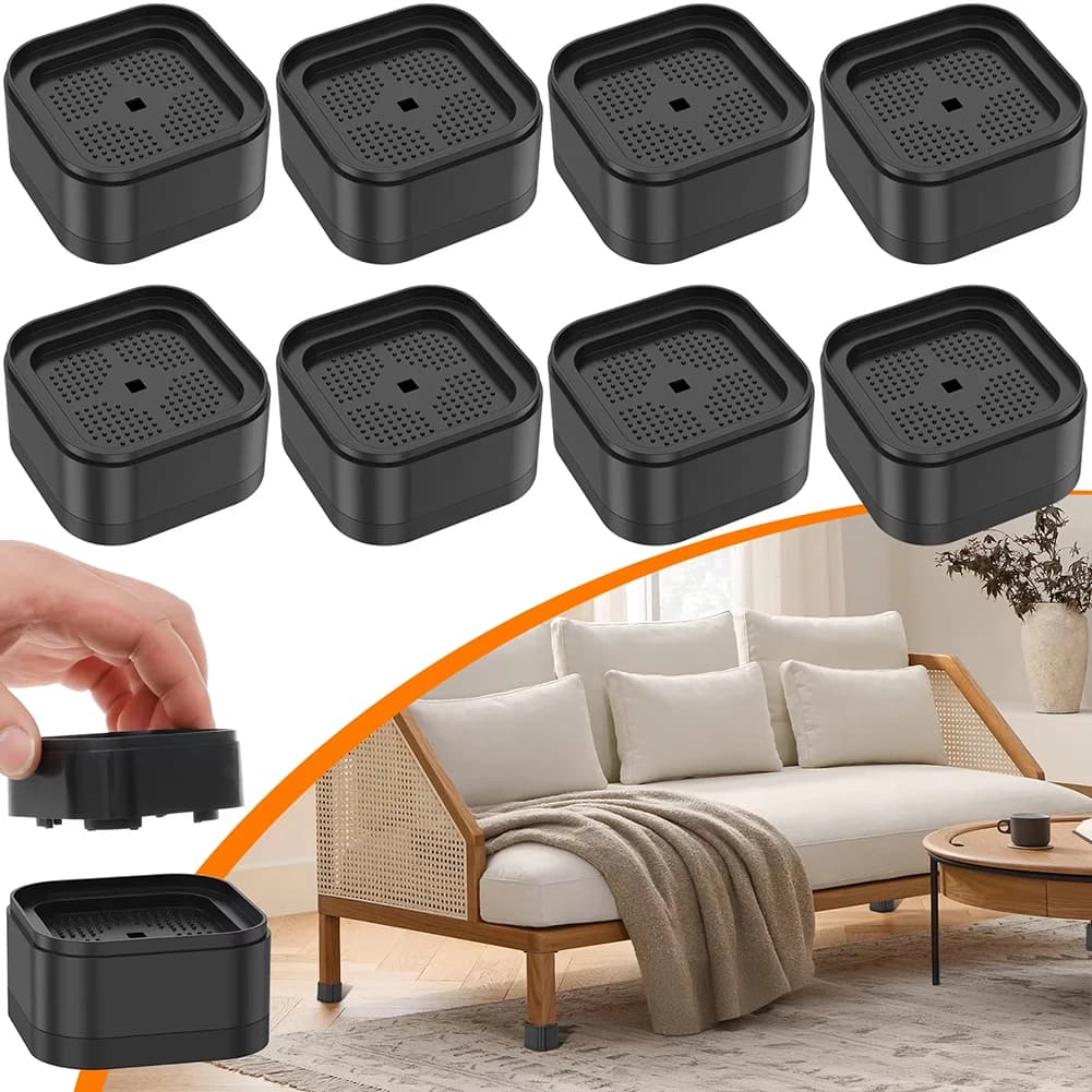4/8 pezzi piedini per mobili regolabili riser sedia impilabile rinforzante poggiapiedi letto sollevare blocchi per tavolo scrivania divano sedia divano